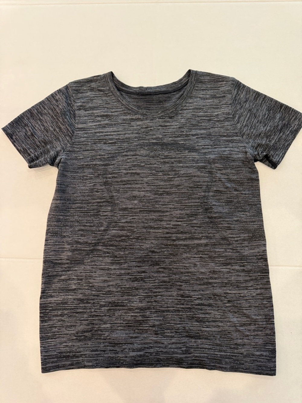 lululemon athletica Black and Gray Space-Dye Crew Tee